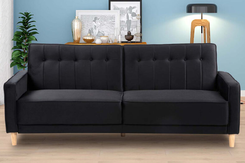 Premium Fabric Double Sofa Bed – Black, Blue, Green or Grey £335.00 instead of £544.99