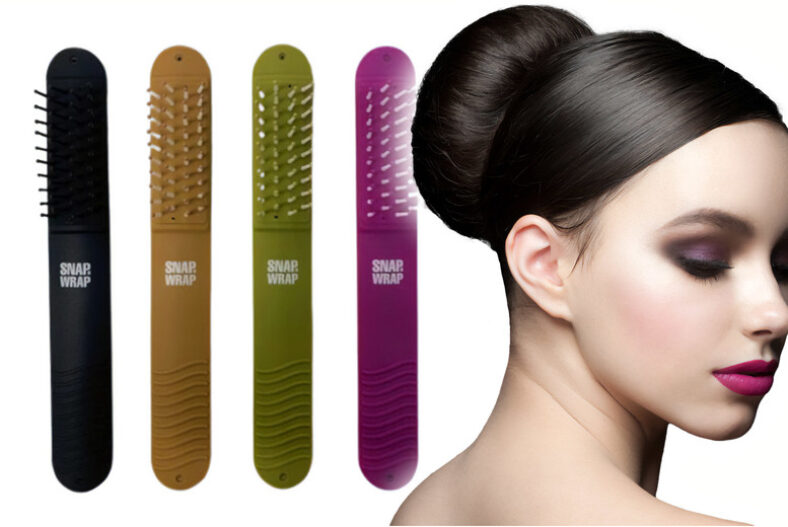 2-in-1 Glamza Snap N Wrap Bun and Hairbrush! £3.99 instead of £10.99