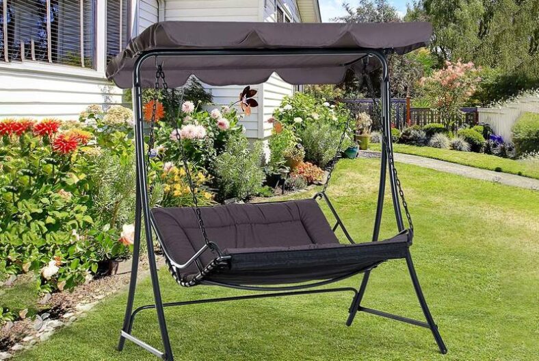 Outdoor Two-Person Swing Chair Garden Bench with Cushion £139.00 instead of £247.99