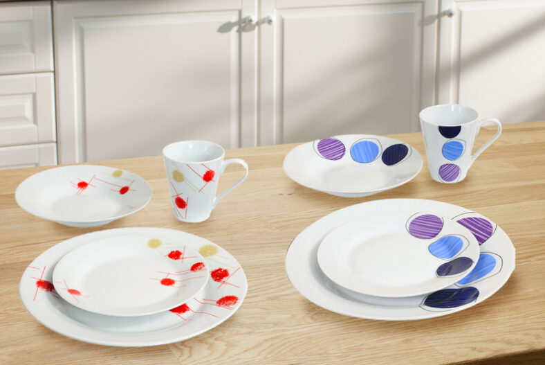 16-Piece Porcelain Dinner Set – Five Design Options £19.99 instead of £50.00