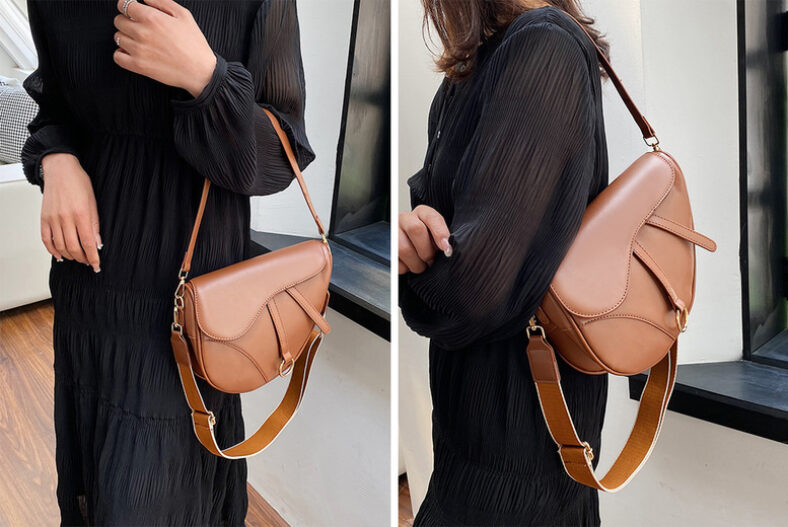 Dior Inspired Faux Leather Saddle Bag – Four Colours £12.99 instead of £29.99