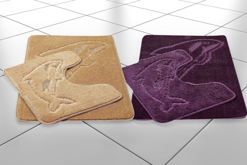 Anti Slip Absorbent Bath Mat Set in 20 Colours £9.99 instead of £29.99