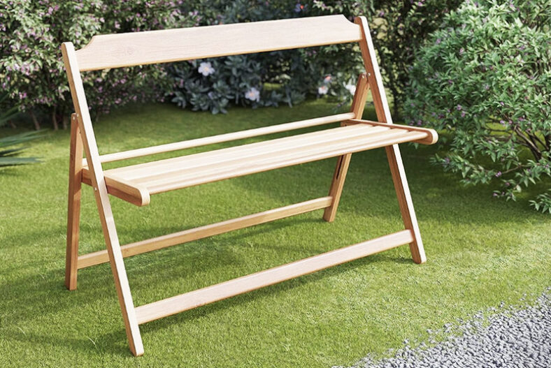 Tramontina Teak Wood Garden Bench – 2-3 Seater! £49.99 instead of £84.95