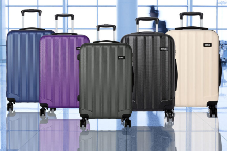 From £29.99 instead of £44.98 for a 19” Kono hardshell suitcase with three size options and various colours from Miss Lulu – save up to 33%