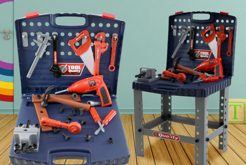 Kids Play Toy Tool Kit and Workbench! £14.99 instead of £29.99