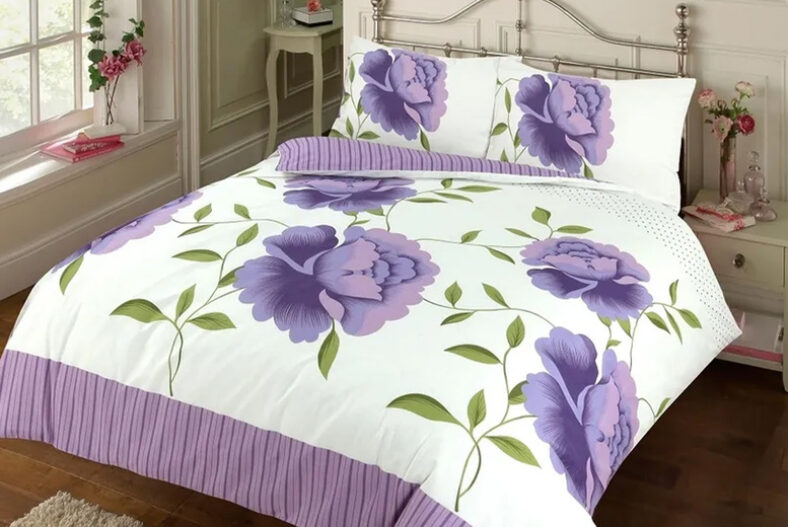 Floral Duvet Cover Set in 4 Sizes and 7 Colours £12.99 instead of £35.00