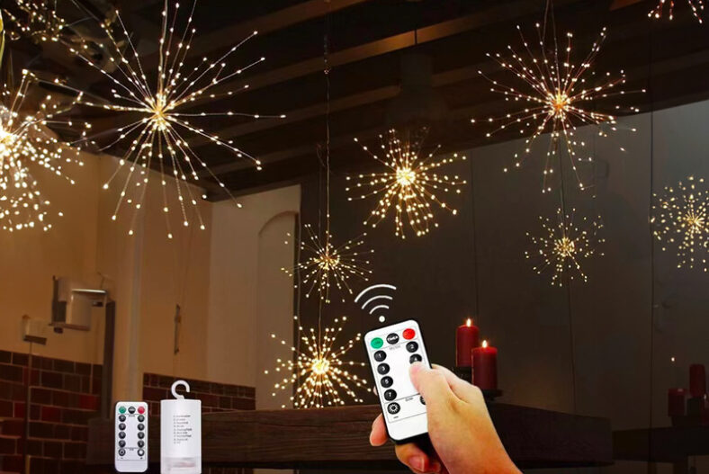 £5.99 instead of £9.99 for 90 LED Waterproof LED Firework String Light, £9.99 for 150 LED or £12.99 for 200 LED from UK Dream Store – save up to 40%