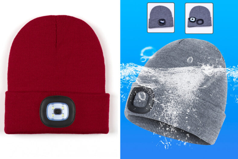 USB Rechargeable LED Beanie Hat in 9 Colour Options £7.99 instead of £19.99