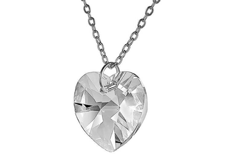 Clear Crystal Heart Pendant Necklace £5.99 instead of £25.99