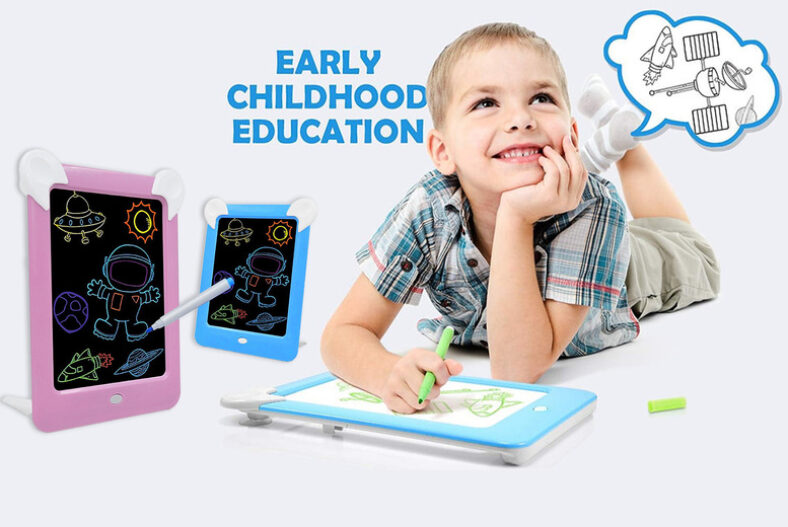 Kids Glow in the Dark Magic LCD Writing Tablet in 2 Colours £7.99 instead of £19.99