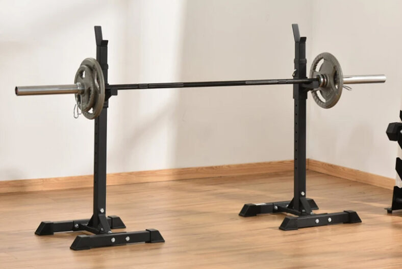 £55.99 instead of £69.99 for a HOMCOM Heavy Duty Squat Stand Rack – save up to 20%
