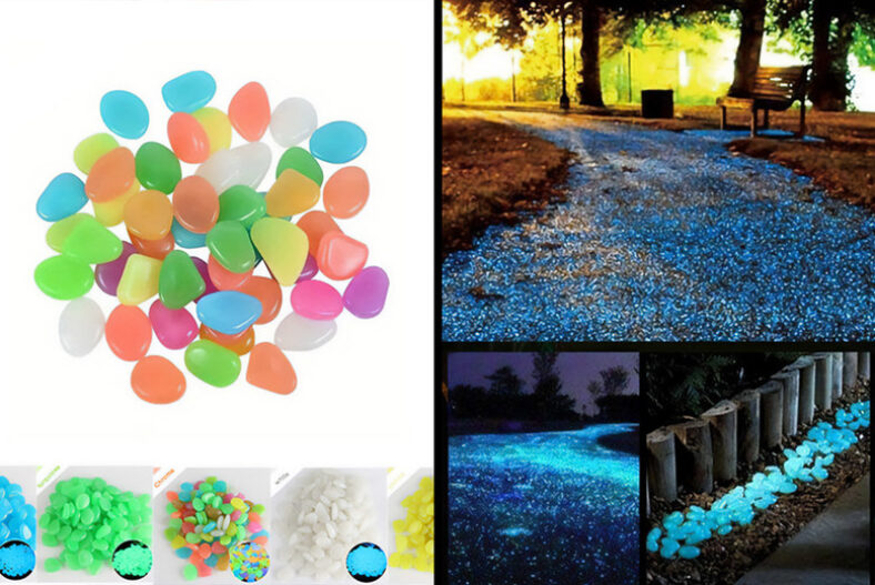 Resin Glow in the Dark Stone Pebbles in 5 Options £5.49 instead of £9.99