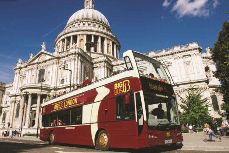 £29 instead of £49.50 for a London sights hop-on hop-off bus tour child ticket including a river cruise, night tour and three guided walking tours from Big Bus Tours, or £44 for an adult ticket – save up to 41%