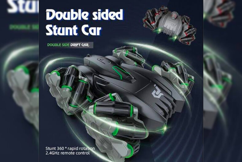 Drifting Remote Control Stunt Car in Black or Grey £19.99 instead of £33.99