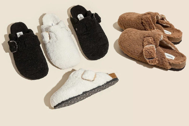 £16.99 instead of £39.99 for a pair of faux fur shearling Birkenstock inspired mules from UK Dream Store – save 58%