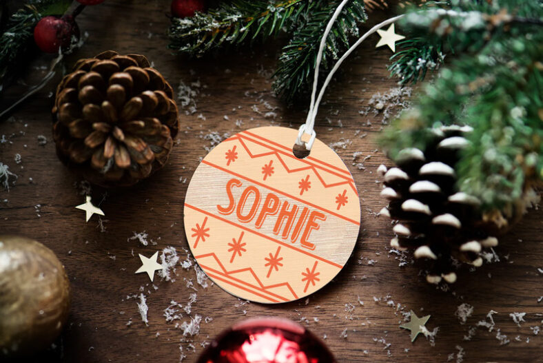 Personalised Christmas Tree Decorations – 8 Styles! £6.99 instead of £29.98