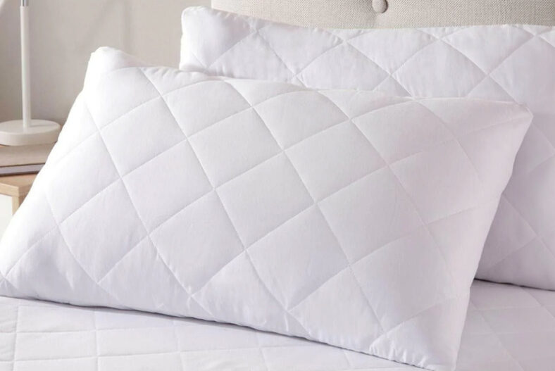 Egyptian Cotton Quilted Pillows – 2, 4 or 6 Pack! £14.99 instead of £29.00