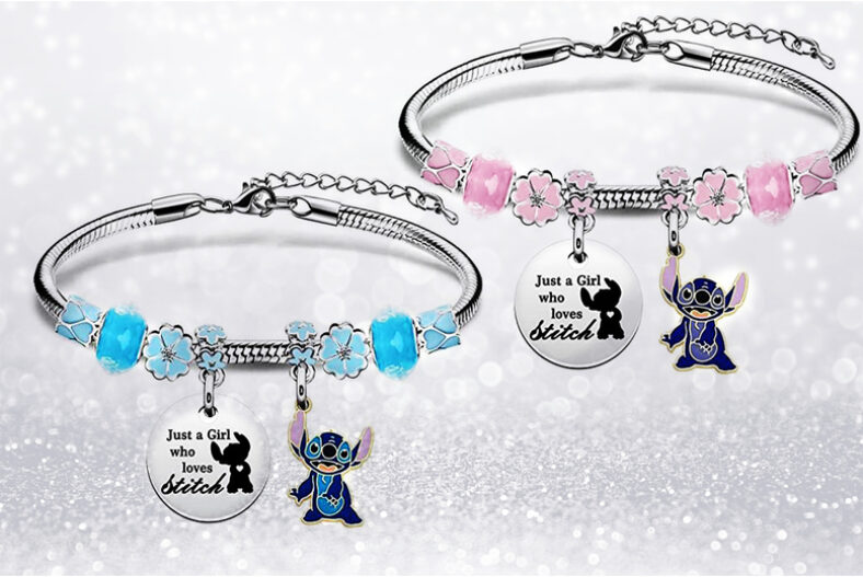 £6.99 instead of £19.99 for an adjustable “Just A Girl Who Loves Stitch” inspired bracelet from UK Dream Store – save 65%