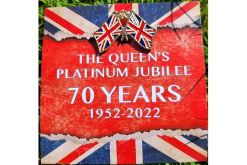 Platinum Jubilee Union Jack flag Brooch £4.99 instead of £9.99