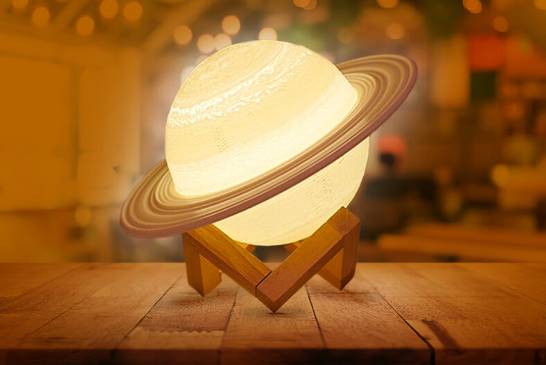 Saturn Touch LED Night Light in 3 Size Options £6.99 instead of £16.99