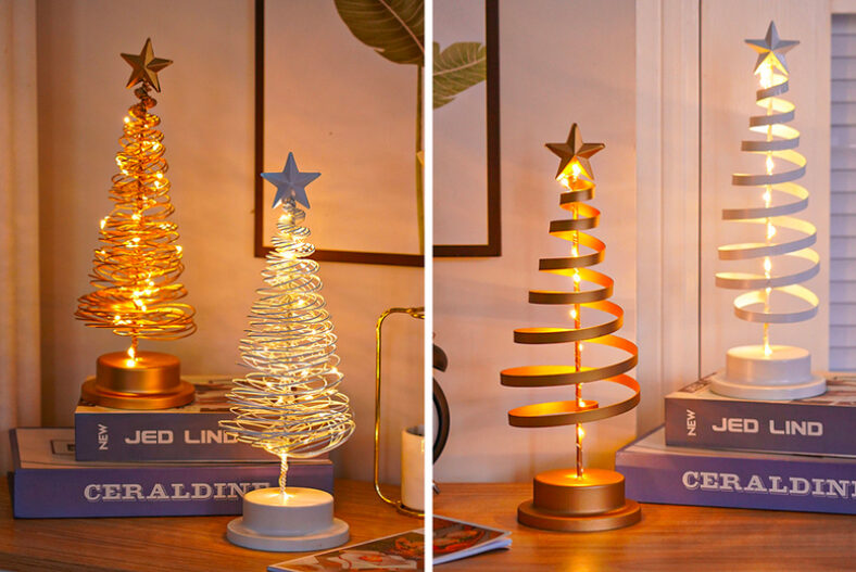 Christmas Tree Table Centerpiece Iron Night Lamp in 4 Styles £9.99 instead of £29.99