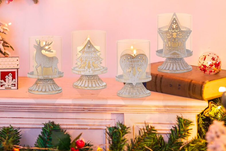 Christmas Decoration Metal Table Centerpiece Holder in 4 Designs £6.99 instead of £19.99