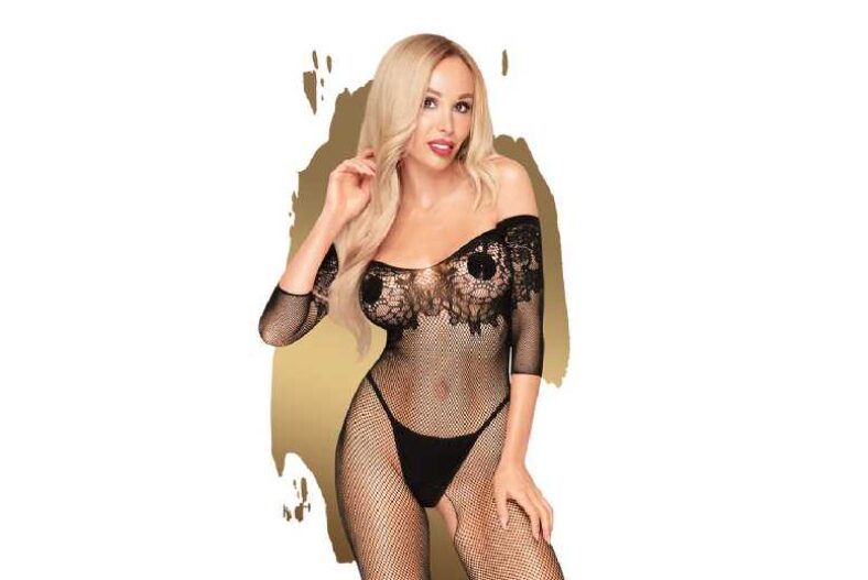 Net & lace bodystocking w/ open crotch £5.99 instead of £14.49