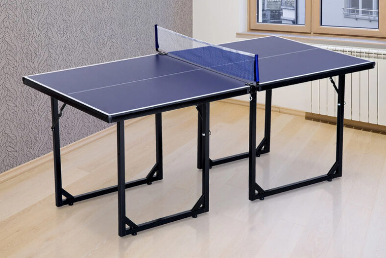 Folding Mini Table Tennis and Ping Pong Table Set £89.00 instead of £172.99