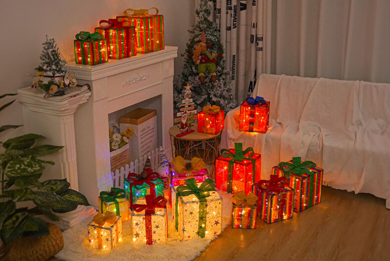 Decorative Light Up Christmas Boxes – 2 Styles! £19.99 instead of £45.00