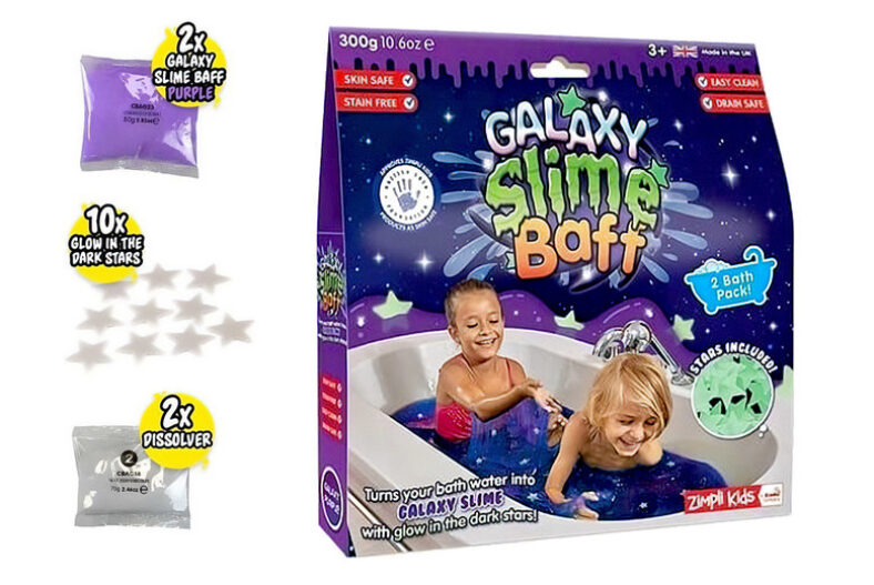 £5.99 instead of £9.99 for kids galaxy bath slime with glow in the dark stars – save 40%