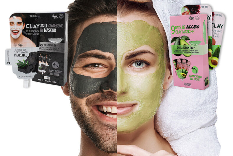 Charcoal or Avocado 9 Day Cleansing Masks Set for Men £4.99 instead of £12.99