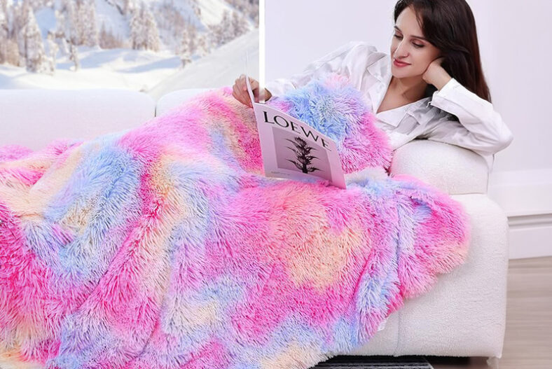 £14.99 instead of £24.99 for an 80cm x 120cm Faux Mink Tie-Dye Reversible Plush Blanket in 6 Colours, £24.99 for a 130cm x 160cm one, £34.99 for a 160cm x 200cm one or £44.99 for a 200cm x 230cm one from Pollyjoy – save up to 40%