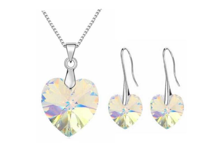 Heart Jewelry Set Made With Crystals £10.90 instead of £79.00