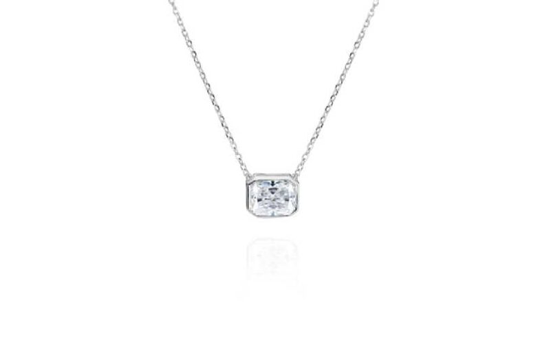 Ice Radiant Cut 925 Silver Necklace £16.99 instead of £59.00