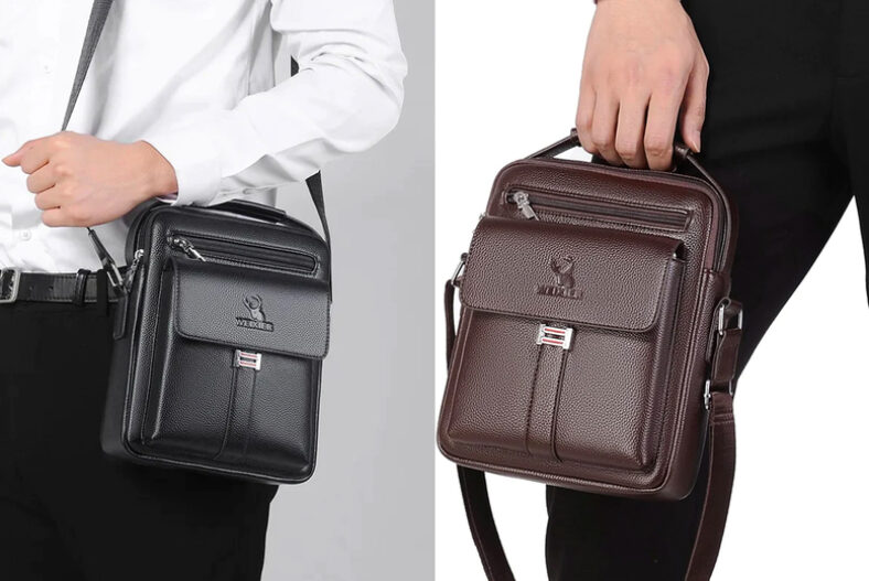 Trendy Men’s Faux Leather Crossbody Bag £11.99 instead of £25.99