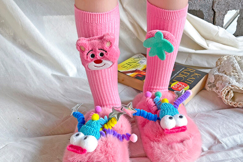 Cute Losto 3D Strawberry Socks for Kids in 4 Colours £4.99 instead of £14.99