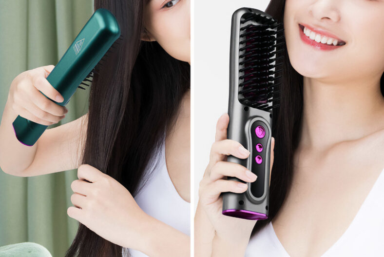 Dual Purpose Electric Heated Hair Styling Comb in 2 Colours £14.99 instead of £39.99