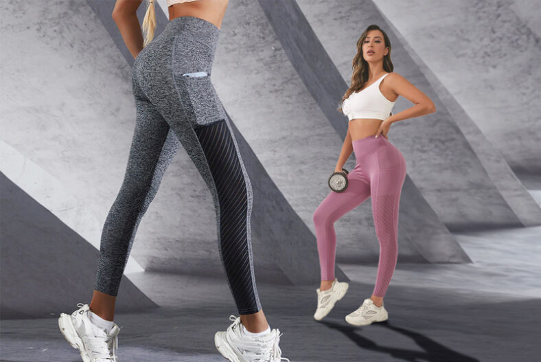 High Waist Yoga Pants for Women in 4 Sizes and 5 Colours £7.99 instead of £19.99