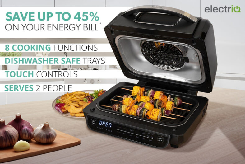 ElectriQ 8-in-1 Multifunctional Air Fryer and Health Grill! £39.99 instead of £89.97