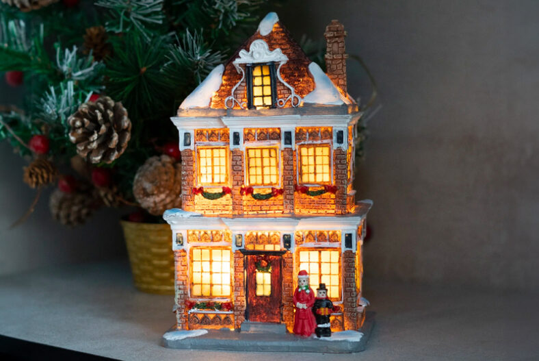 LED Resin Christmas House Decoration £7.99 instead of £15.00