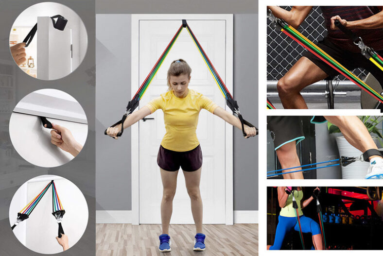 11-Piece Fitness Tension Rope Set – 3 Options! £16.99 instead of £29.99