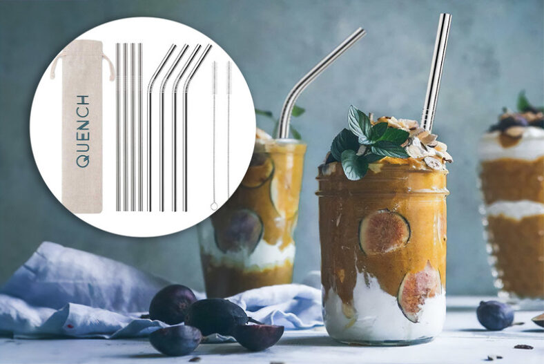 Reuseable Eco-Friendly Stainless-Steel Straws – 4 Options £3.19 instead of £5.98