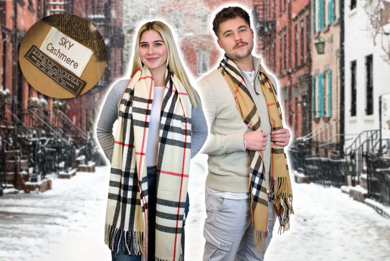 Burberry Inspired Classic Check Scarf in 6 Colours £7.99 instead of £24.99