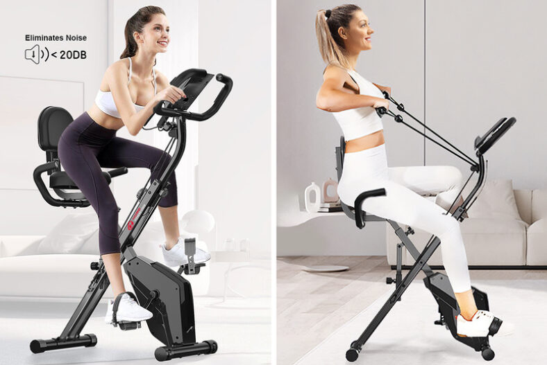 £99 instead of £299.99 for a 3 In 1 Folding Magnetic Exercise Bike from Rattrix – save 67%