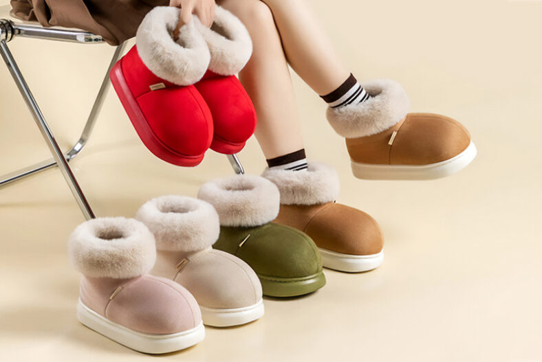 Women’s Winter Fluffy Fuzzy Slippers in 3 Sizes and 5 Colours £12.99 instead of £29.99