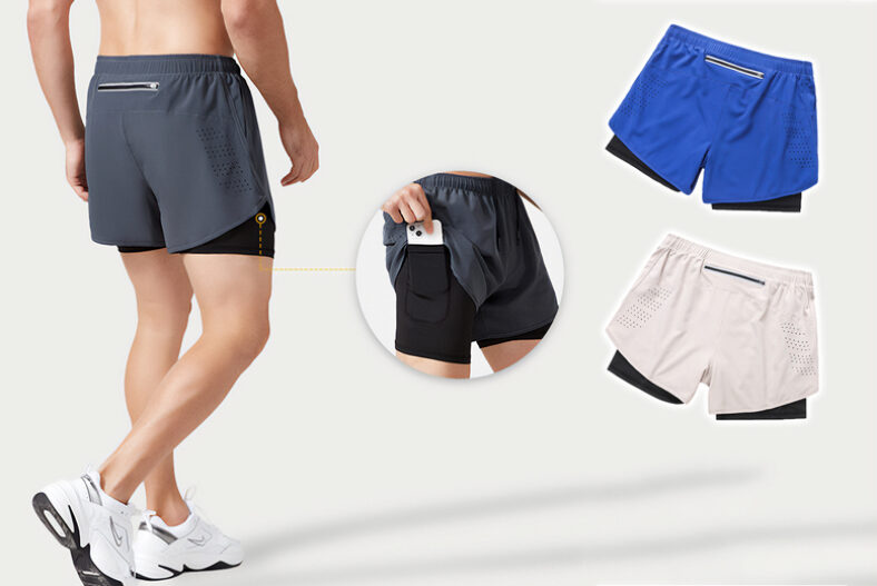 Men’s Workout Shorts w/ Multi Pockets in 5 Sizes & 7 Colours £12.99 instead of £29.99