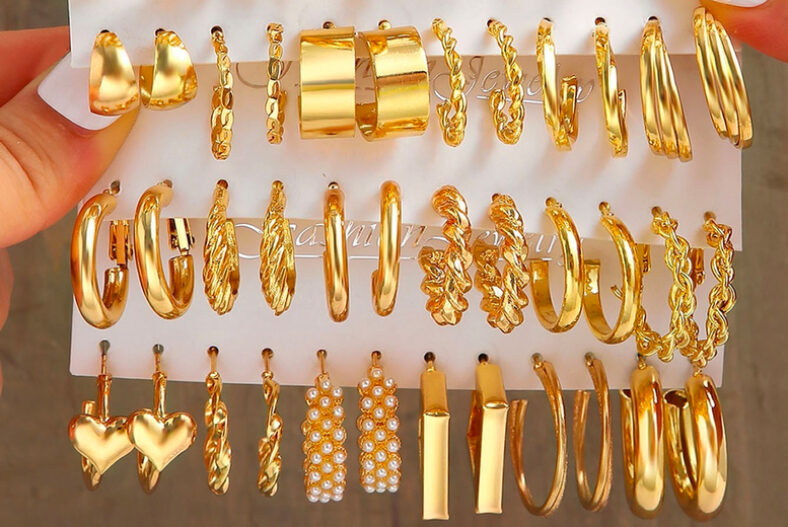 48-piece Earring Set – Gold or Silver £7.99 instead of £19.99