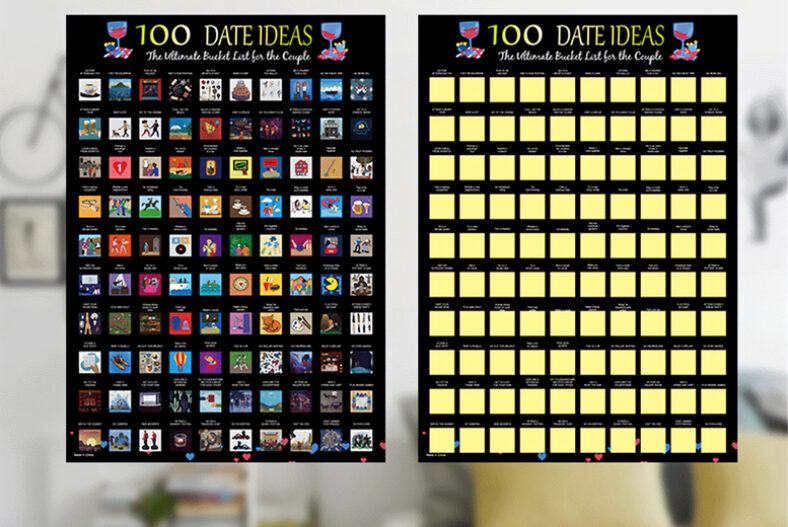 100 Dates Scratch Off Poster For Couples £8.49 instead of £19.99