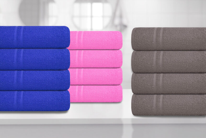 Extra Large Egyptian Cotton Bath Sheets – Pack of 4 or 2 £11.99 instead of £29.99