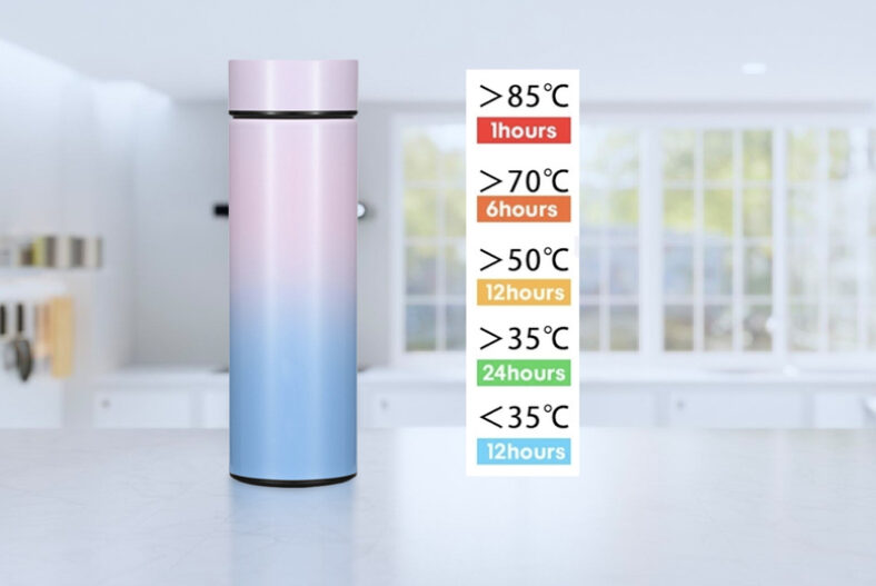 £8.99 instead of £29.99 for a Smart Water Bottle with Temperature Display in 13 Colours from Obero – save 70%